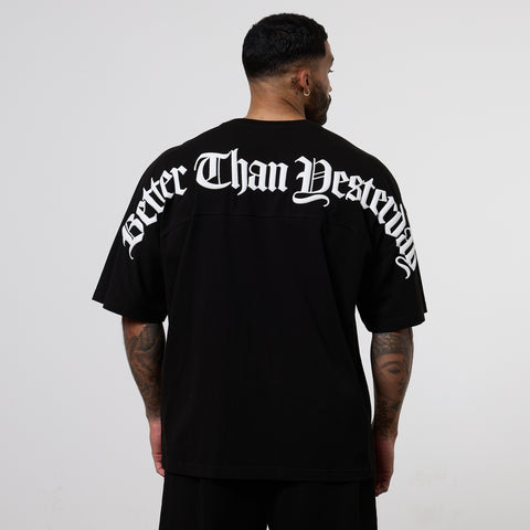Vanquish Dark Script Black Oversized T-Shirt - Small / Black