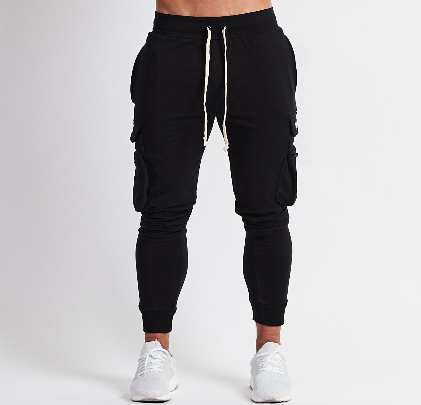 cargo black joggers