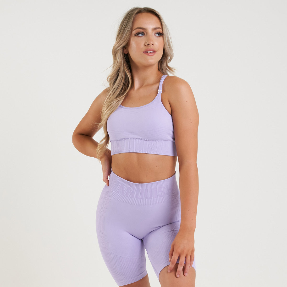 lilac sports bra