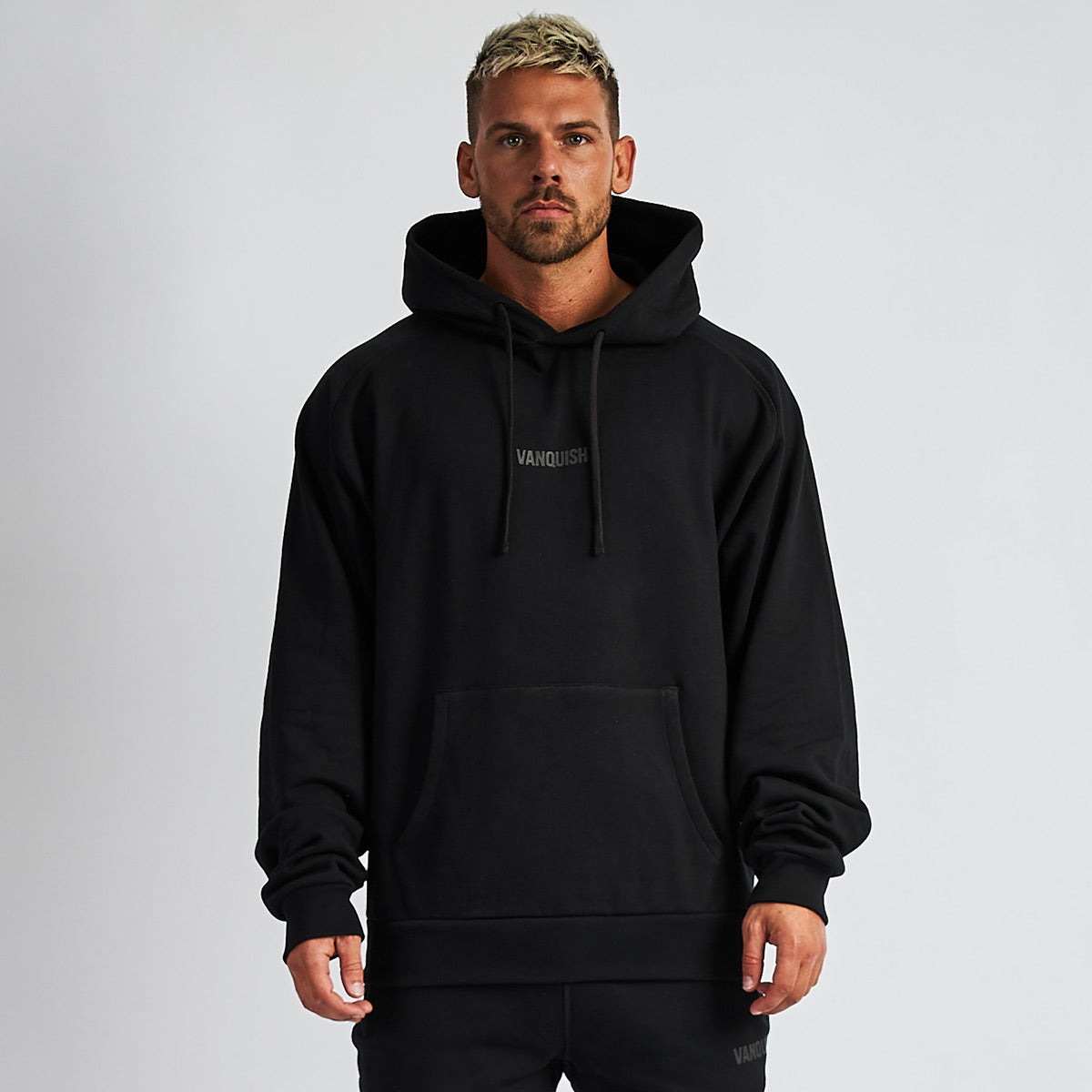 black hoodie oversized