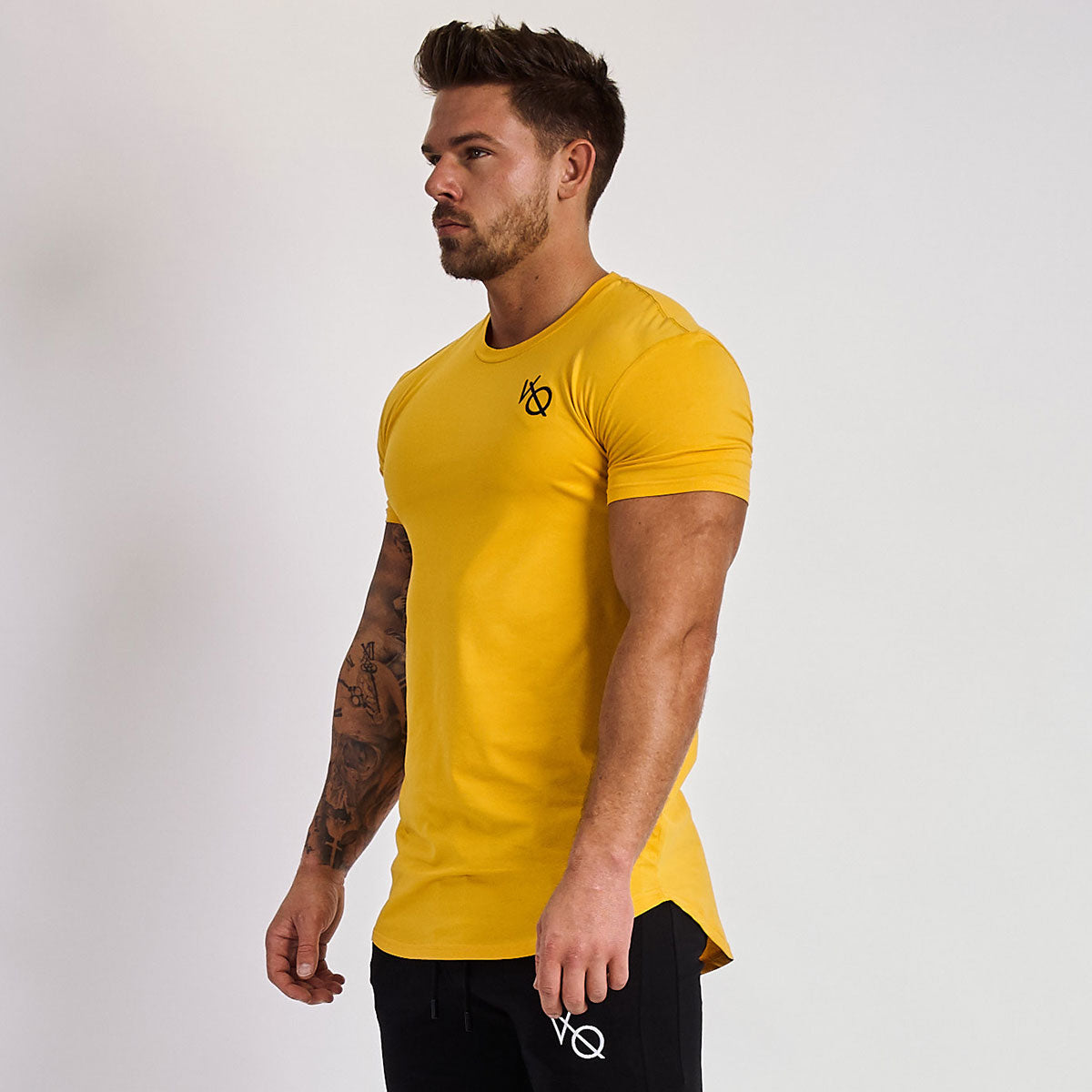 yellow fitted top