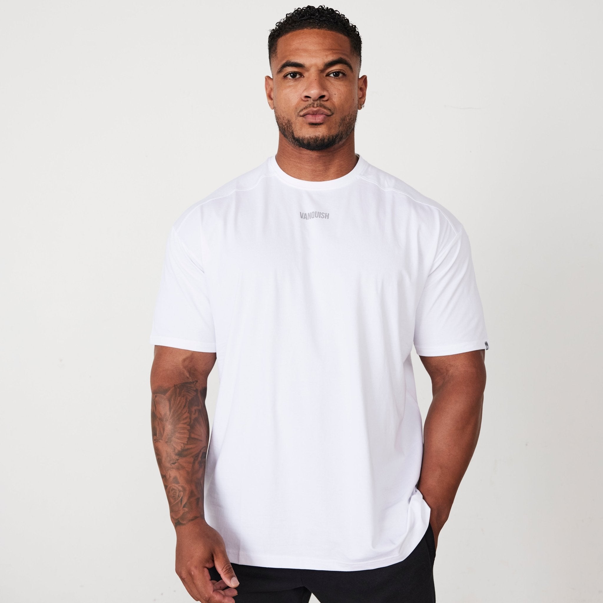 Image of Vanquish Essential White Oversized T Shirt