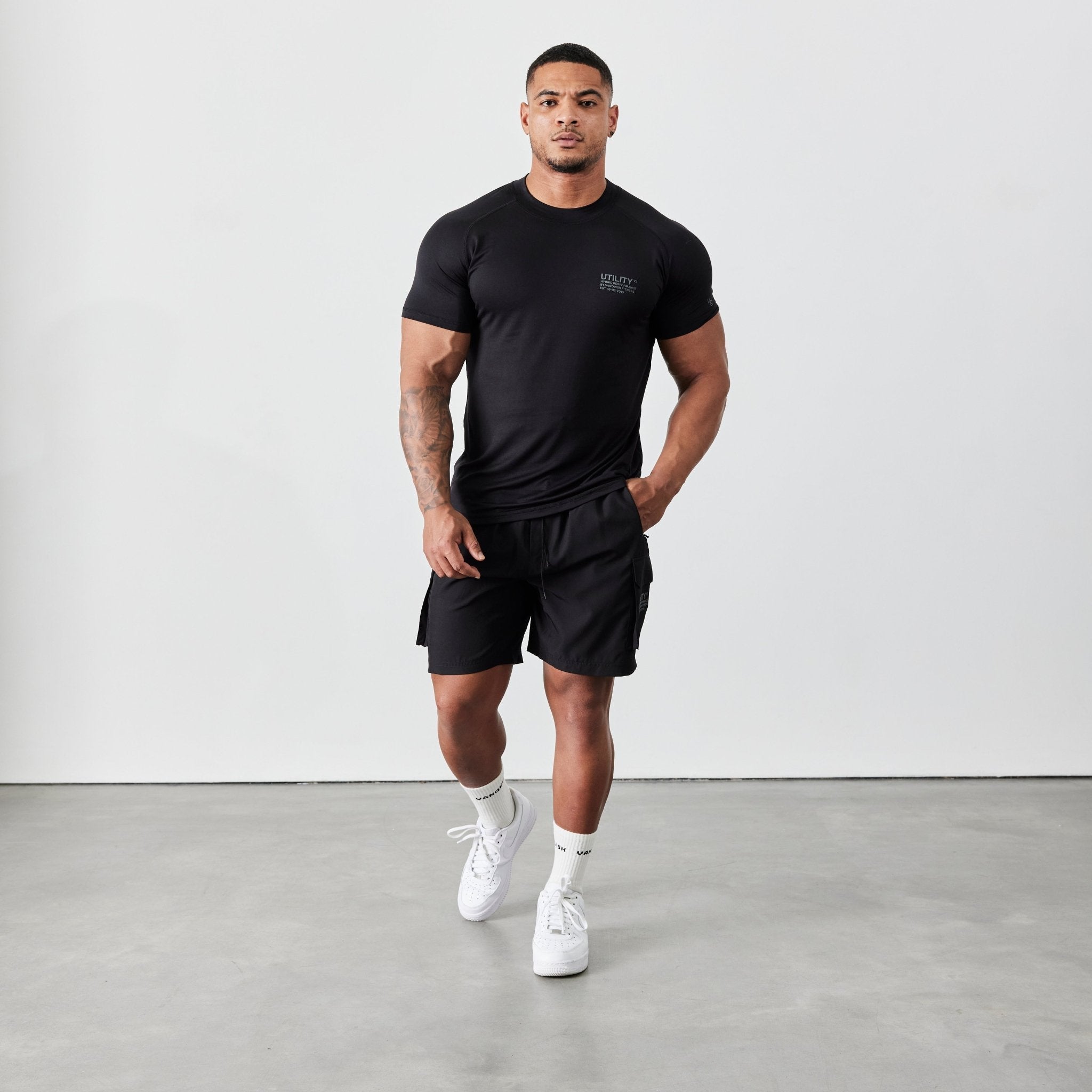 Image of Vanquish Utility V2 Black Cargo Shorts