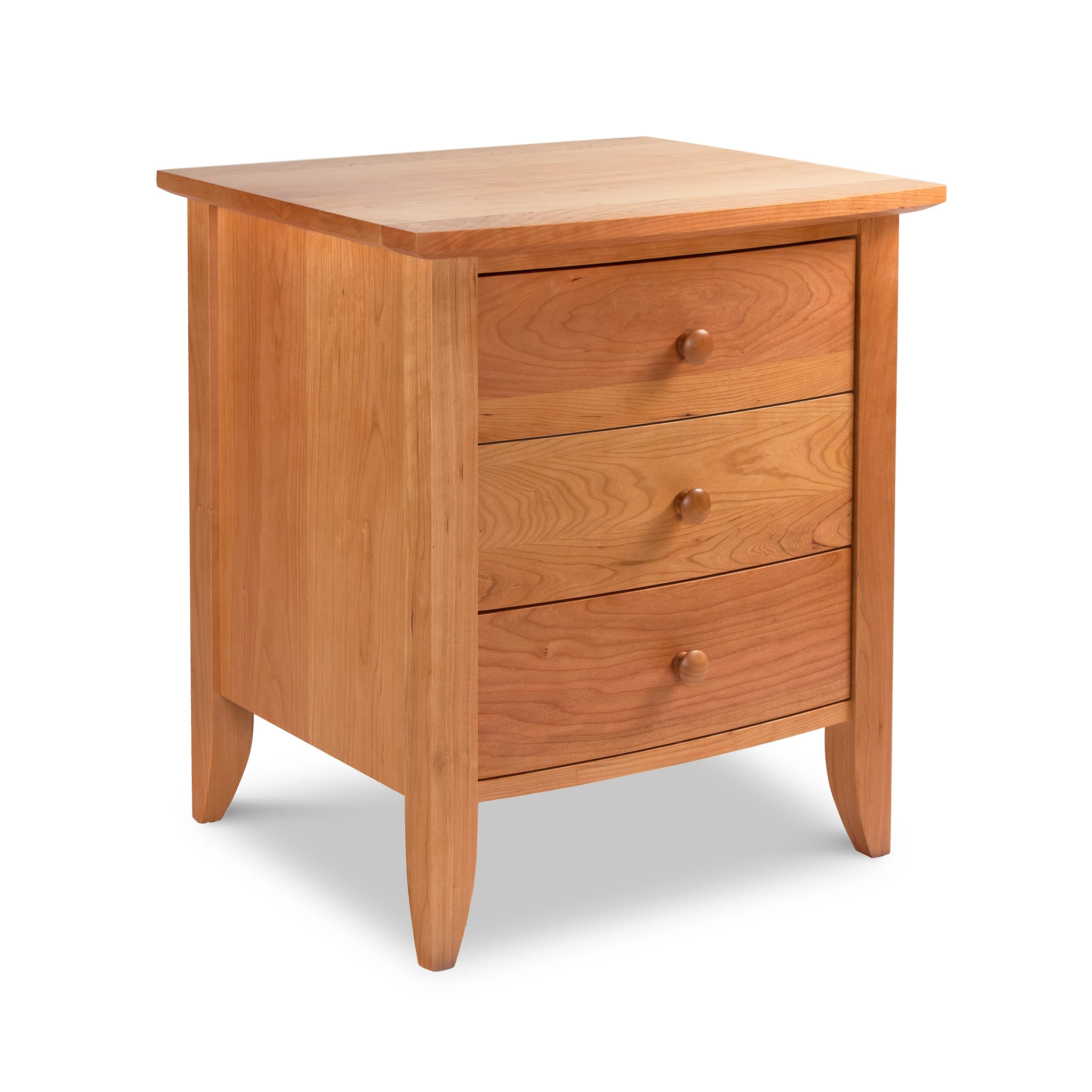  Bow Front 3-Drawer Nightstand - Clearance 