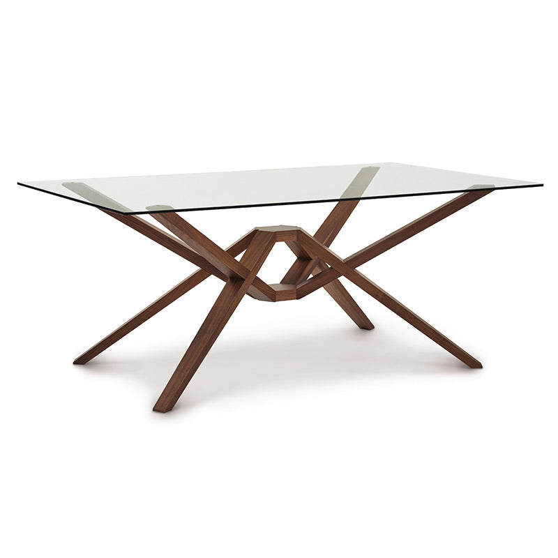 Exeter Glass Top Table in Walnut