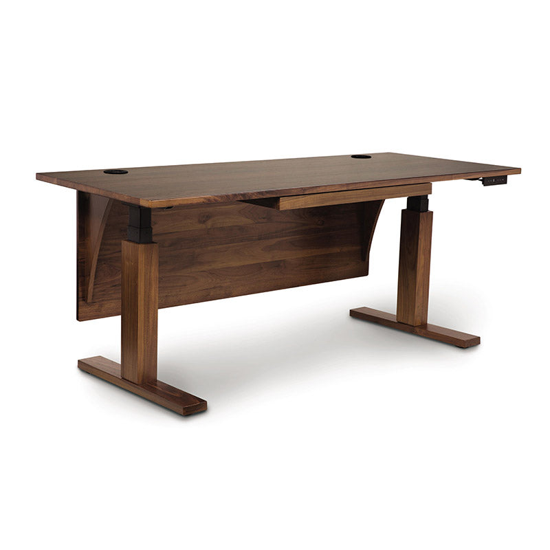 Invigo Adjustable Height Standing Desk in Walnut by Copeland Furniture