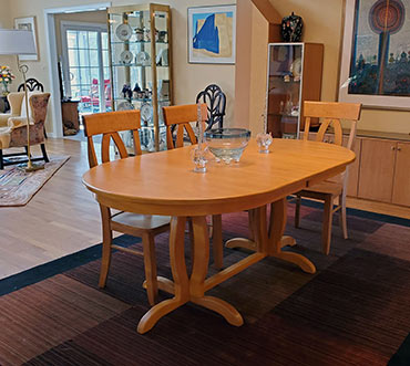 Cherry Blossom Double Pedestal Table - Customer Photo - Vermont Woods Studios