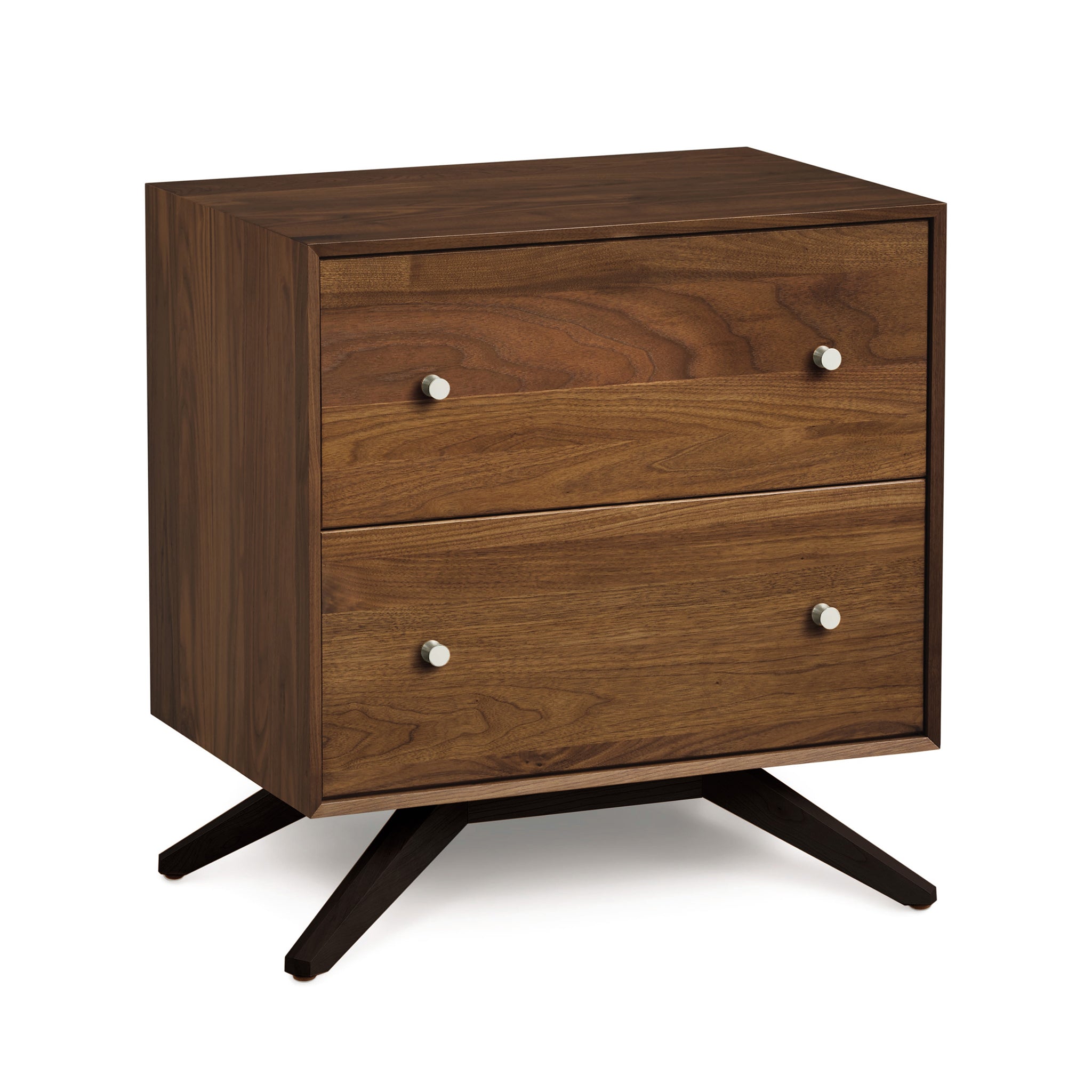  Astrid Walnut 2-Drawer Nightstand - Floor Model 