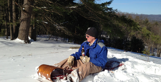 Ken Enjoying the View at Pine Top | A Lost Ski Area in Vernon, VT