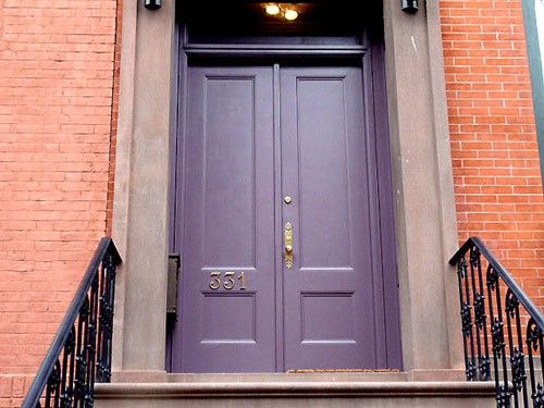 What does a purple door symbolize?