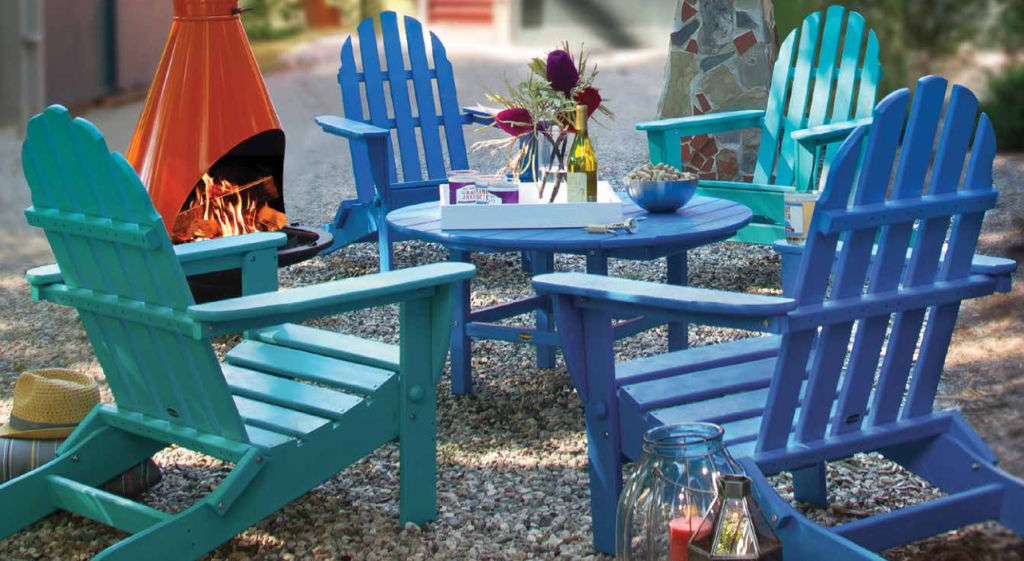 Colorful Blue Adirondack Chairs | Recycled Plastic Polywood