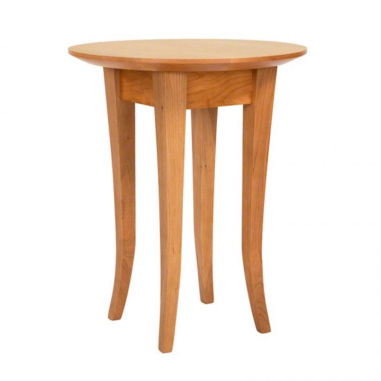 Classic Shaker Round End Table in natural cherry