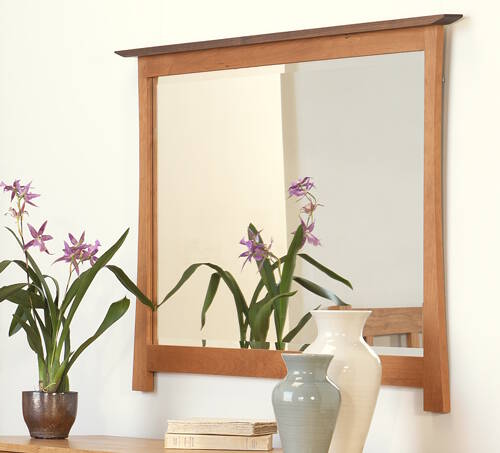 wood framed mirror