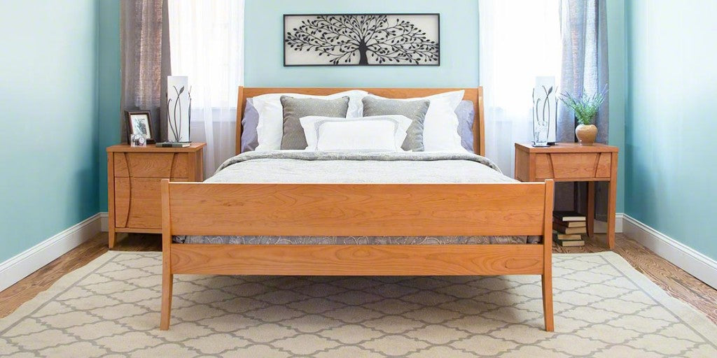 The Holland Sleigh Bed is handmade in Vermont