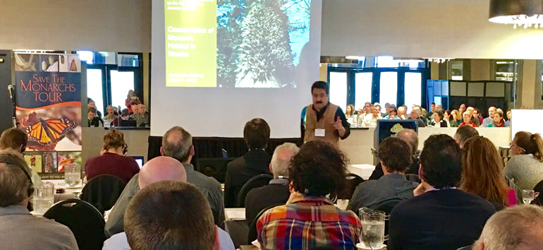 Jose Luis Alvarez lectures at 2017 Milkweed Symposium