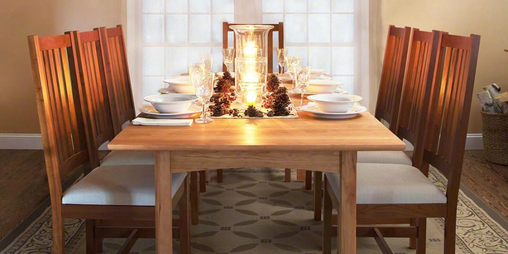  Woodland Dining Table and Grand Mission Dining Chairs