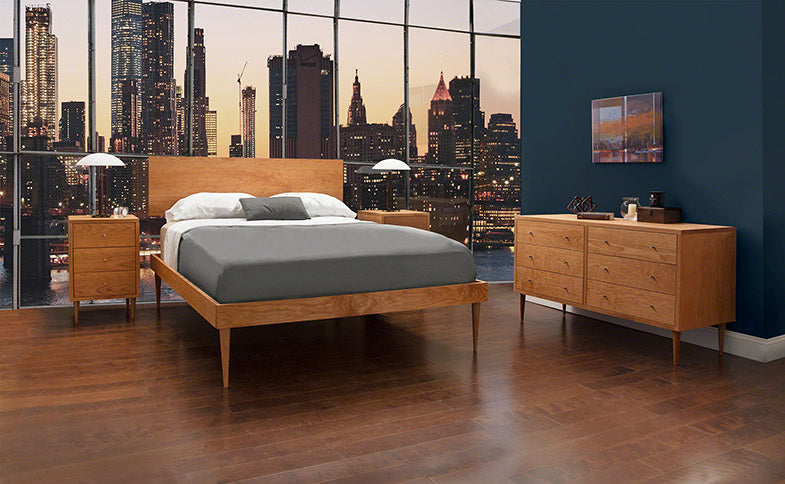 Mid-Century Modern Bedroom | Handcrafted Bed, Dresser & Nightstand