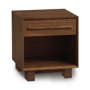 Sloane Walnut 1-Drawer Enclosed Shelf Nightstand