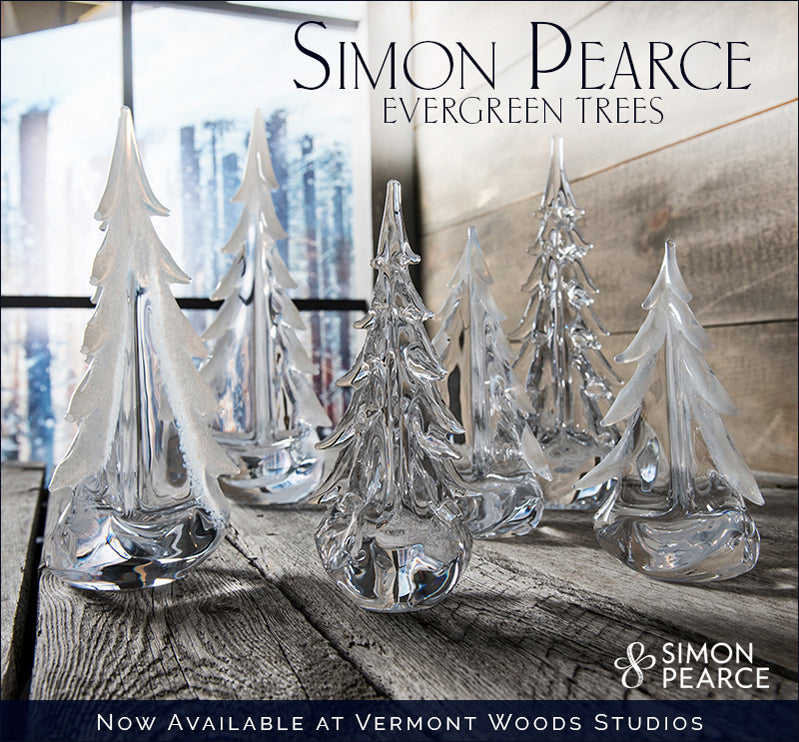 Vermont Evergreens by Simon Pearce | Glass Trees at Vermont Woods Studios