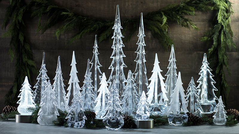 Vermont Evergreens by Simon Pearce | Glass Trees at Vermont Woods Studios