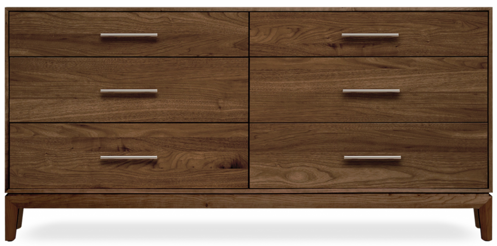 Copeland's Mansfield 6 drawer dresser in solid walnut wood