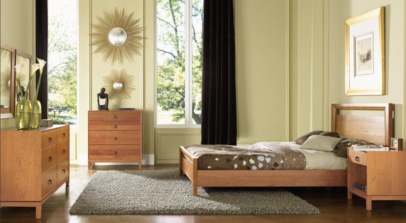 Copeland's Mansfield bedroom set in natural cherry wood. 