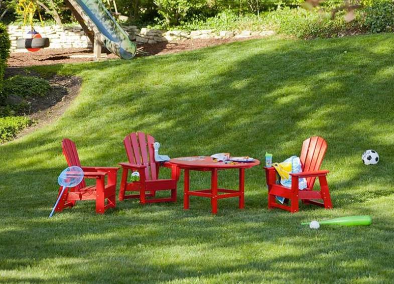 Kids & Children's Furniture. Adirondack chairs, picnic table, craft table. POLYWOOD Recycled Plastic Outdoor Furniture