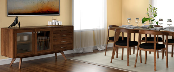 Danish Modern Dining Furniture Set | Solid Walnut Wood