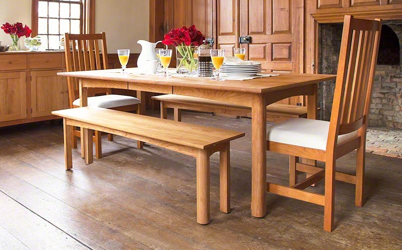 Our Woodland Custom Dining Table with Extensions in Natural Cherry