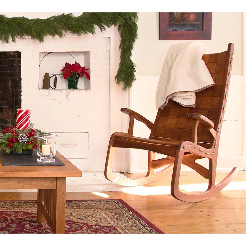 Quilted Vermont Cherry Rocking Chair by Vermont Folk Rocker