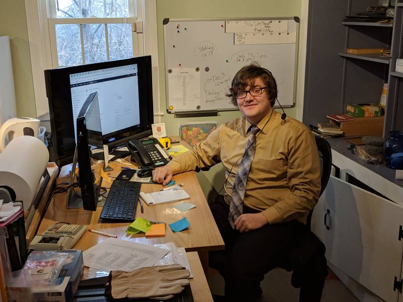 Jake Friend at his desk in our Operations room