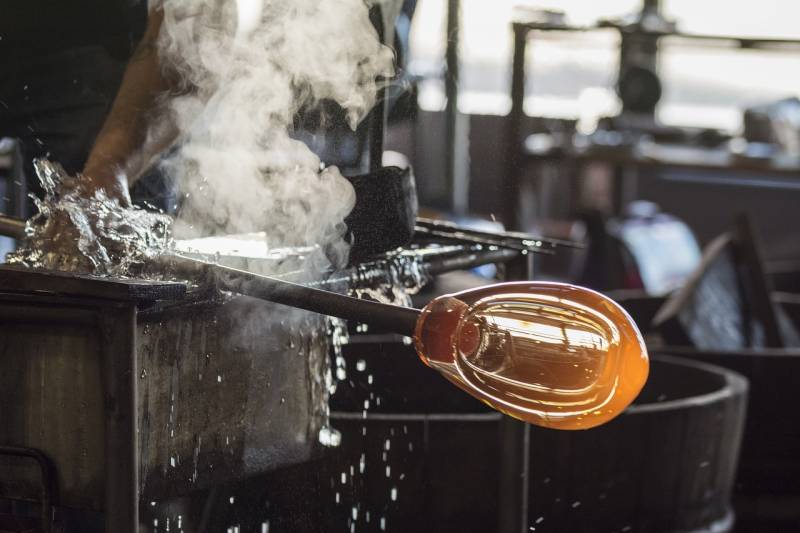 Glass blowing in Vermont. Visit our friends at Simon Pearce in Quechee, VT to see it in action.