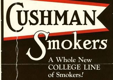 Advertisement for Cushman Furniture College Smoking Stands