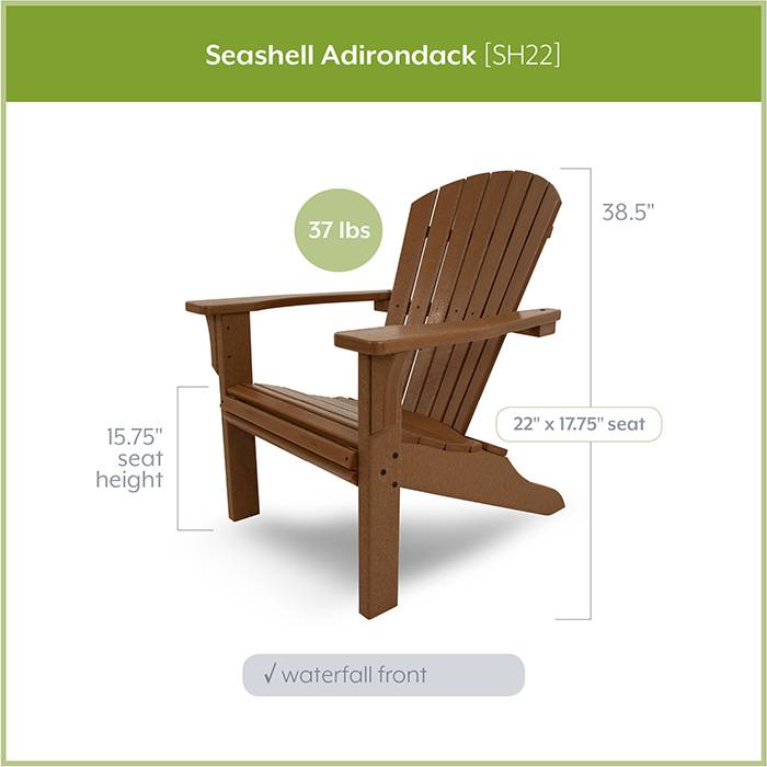 Polywood Seashell Adirondack Chair