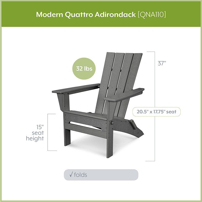 Polywood Modern Quattro Adirondack Chair