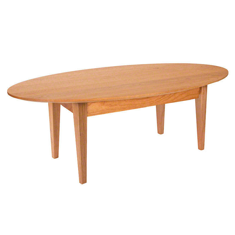 Classic Shaker Oval Coffee Table in natural cherry wood