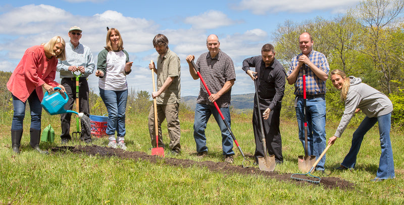 The VWS team get's out on a hot spring day to plant a few new trees