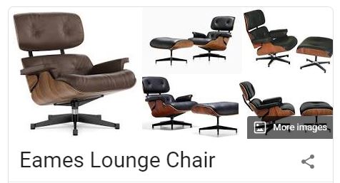 Screenshot of Google search results for Eames Chair