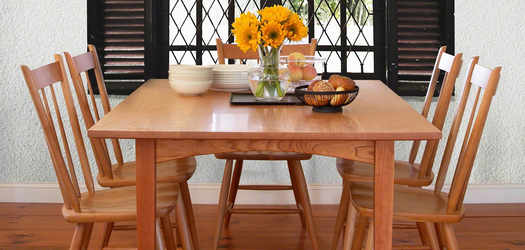 VWS dining furniture is made with eco friendly North American hardwoods | Sustainability award