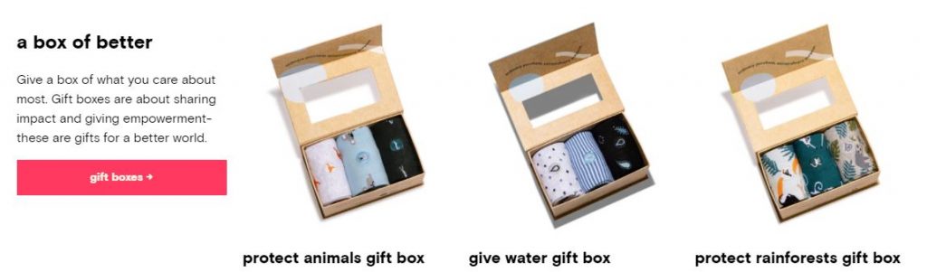 Conscious Step Gift Boxes (screenshot)