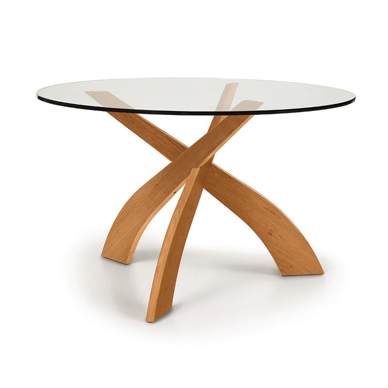 Entwine Cherry Glass Top Dining Table by Copeland Furniture