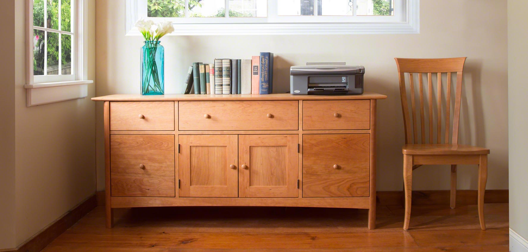 Massief Houten Kantoor Kantoor Credenza