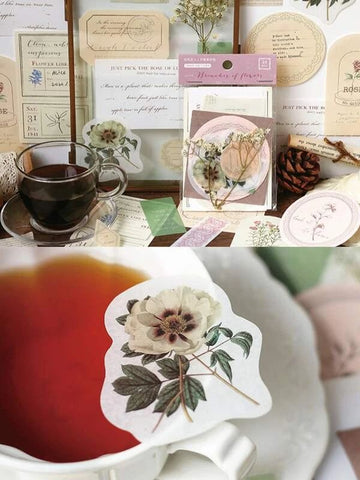 Random Sticker With  Flower Design 30pcs