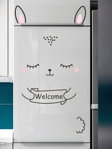 Cartoon Rabbit Kids Door Sticker - Home Stickers