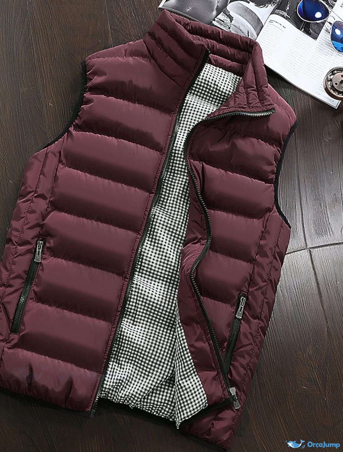 canvas huisvrouw wijsheid OrcaJump - Mens Puffer Vest Gilet Warm Breathable Outdoor Streetwear S