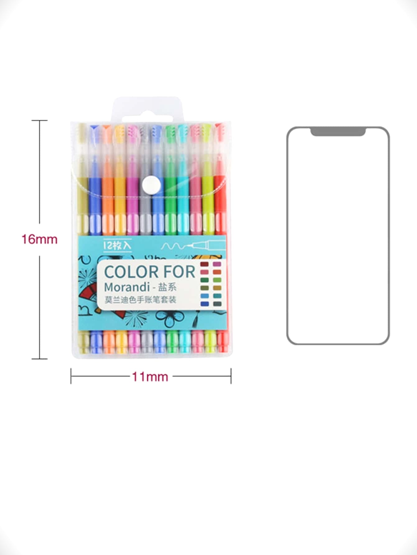 Colored Gel Pen Set 12pcs - Writing Supplies