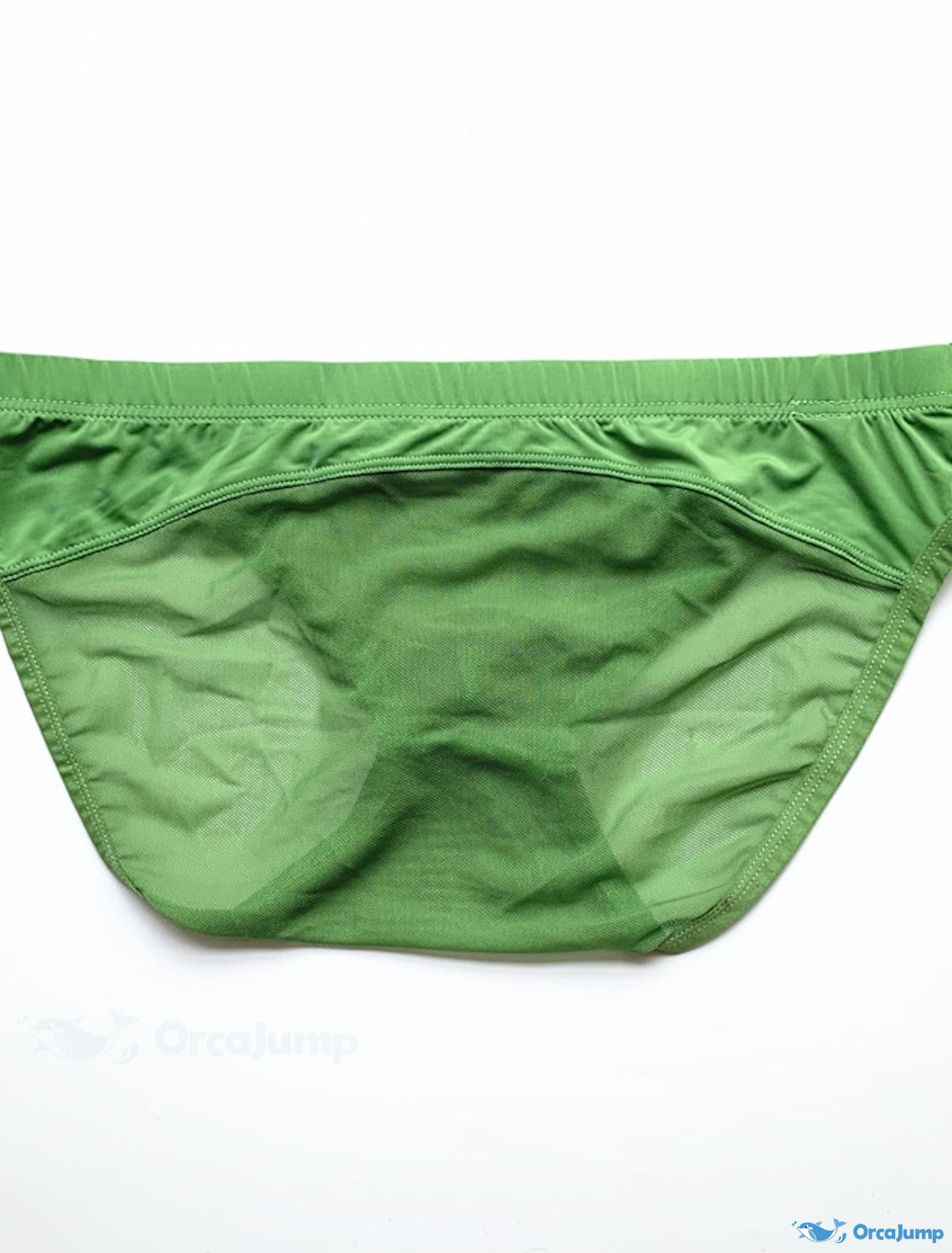 OrcaJump - Mens Low Rise Mesh Nylon Spandex Activewear Shorts (Green,