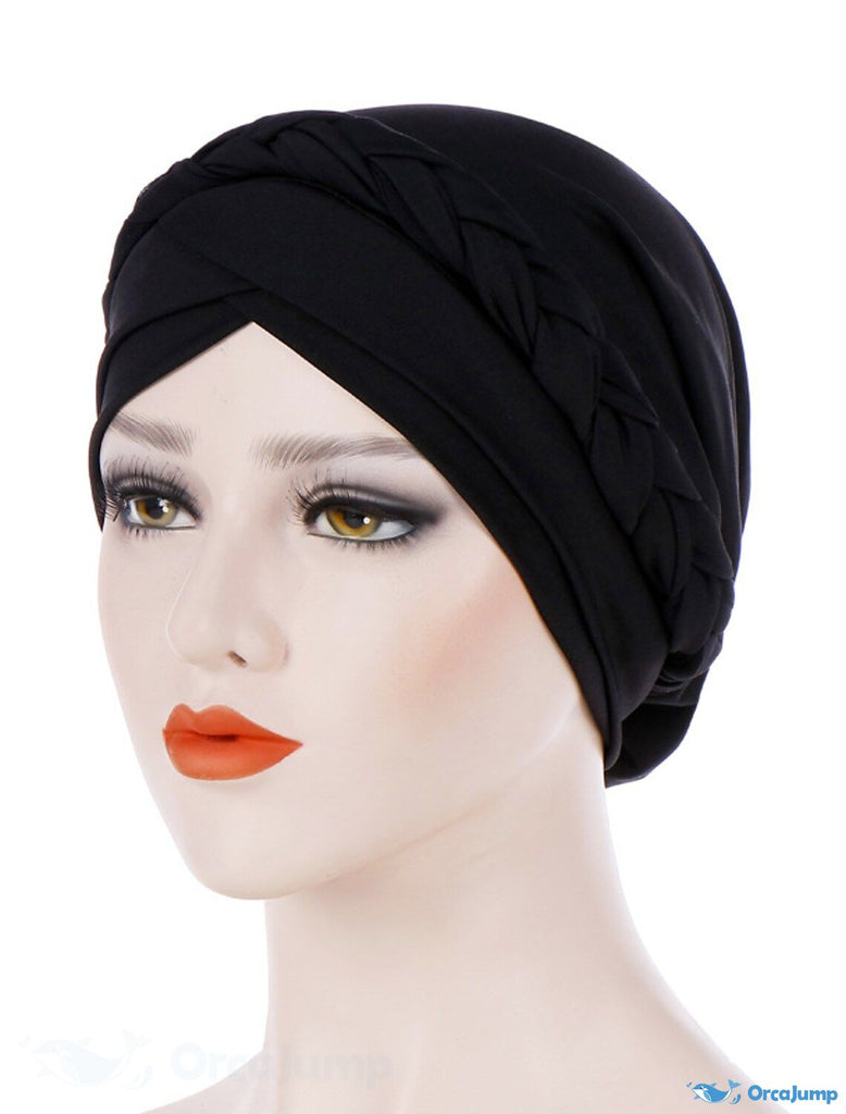 OrcaJump - Muslim Womens Inner Cap Braid Hijab Turban Chemo Hat Turban