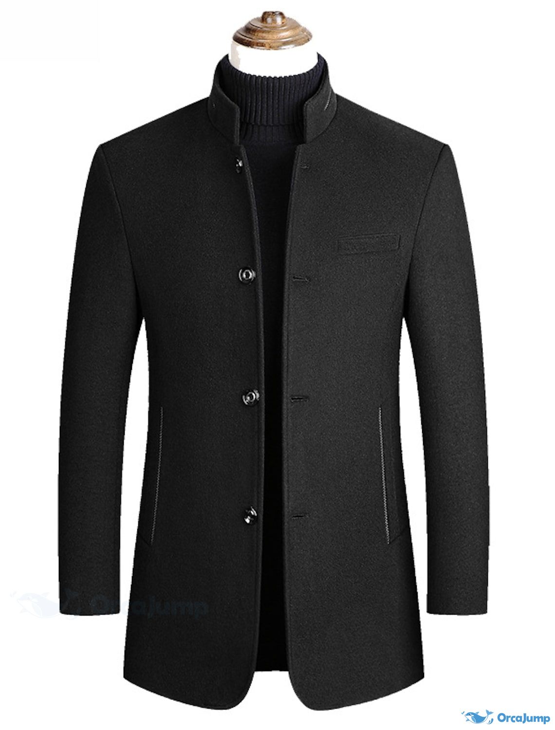 OrcaJump - Manteau dHiver Homme Court Habillement Business Chic et Mod