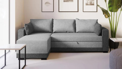 3 SEATER SOFA BED WITH REVERSIBLE CHAISE LONGUE - Leah Sofa from BUDWING